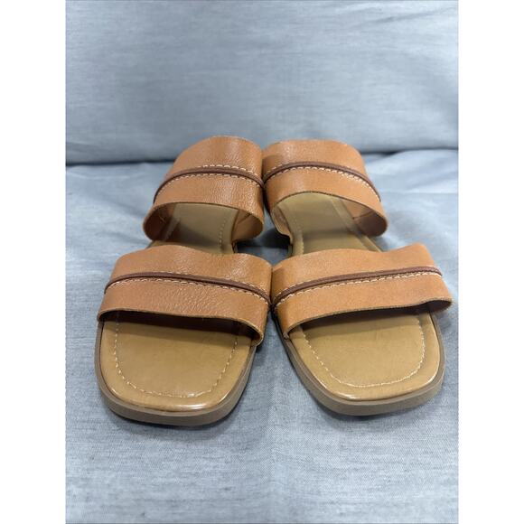 Coach and Four Women's Leather Gruppo Sandals Size 10 Luggage Hampton - Picture 5 of 8